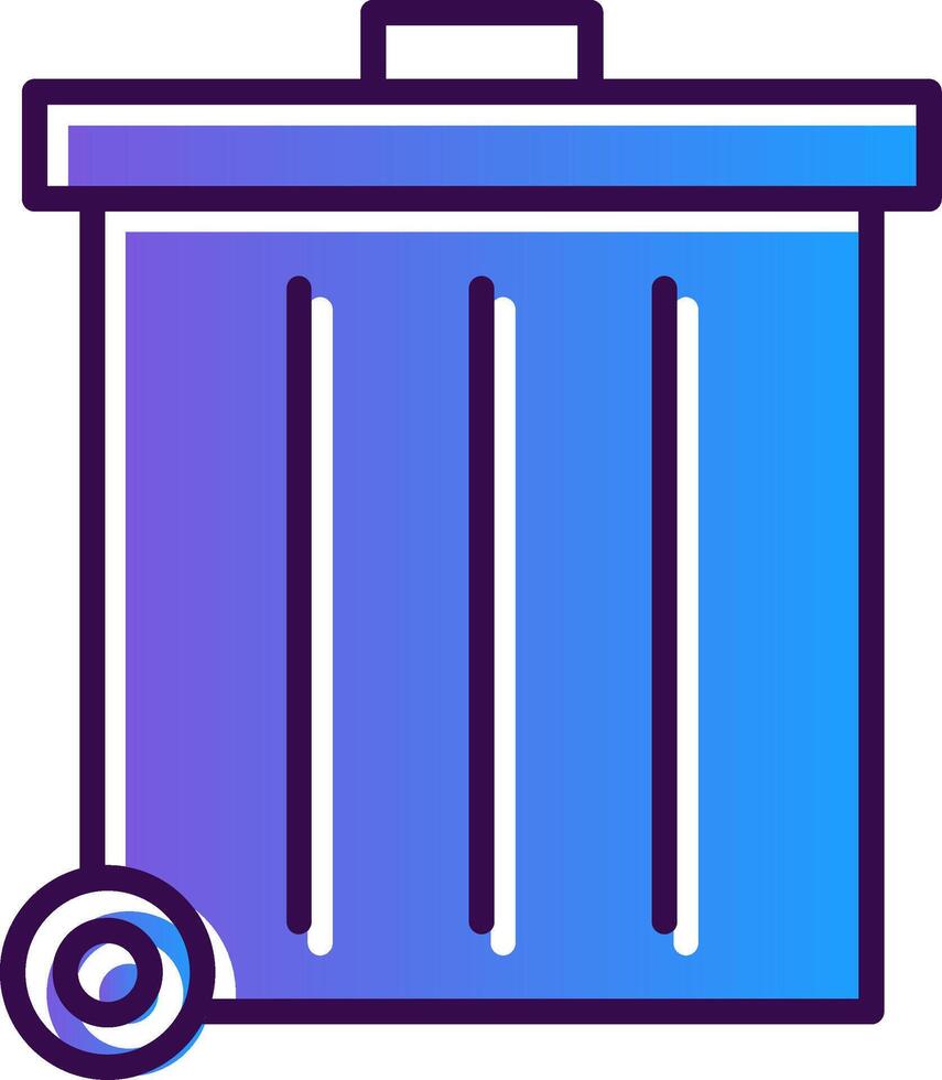 Refuse Gradient Filled Icon vector