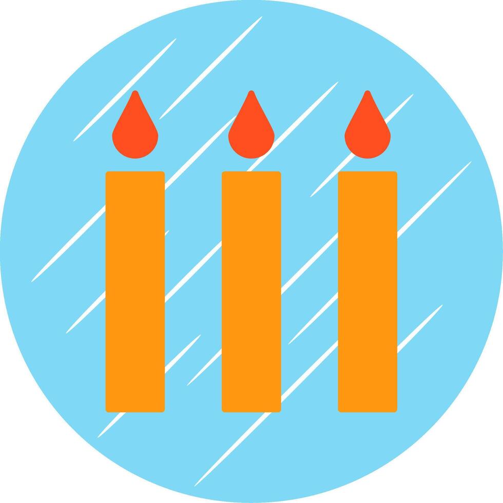 Candle Flat Blue Circle Icon vector