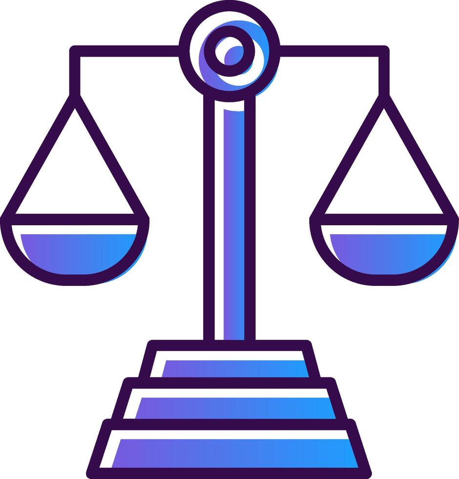 Law Gradient Filled Icon vector