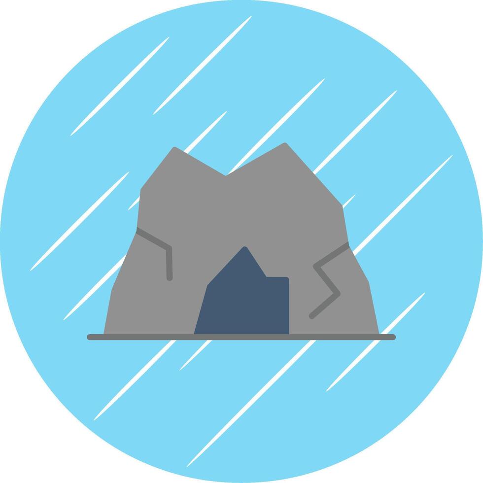 cueva plano azul circulo icono vector