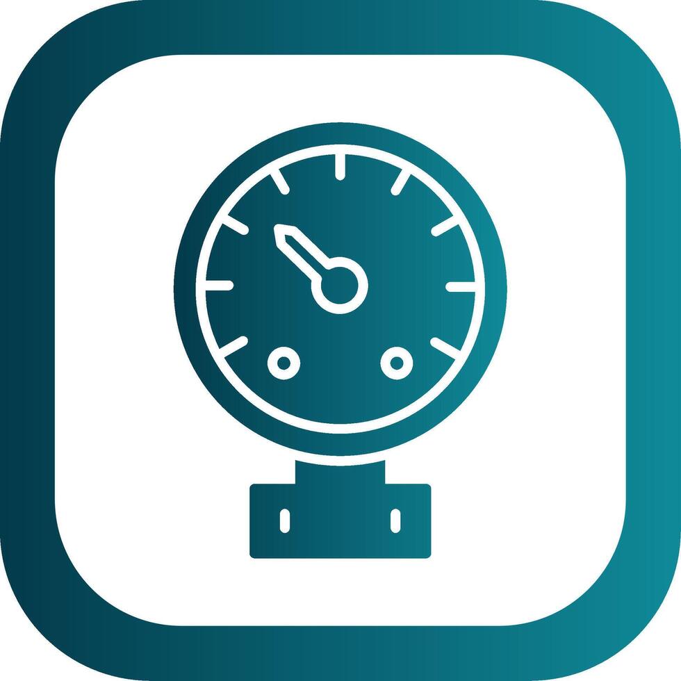 Gauge Glyph Gradient Round Corner Icon vector