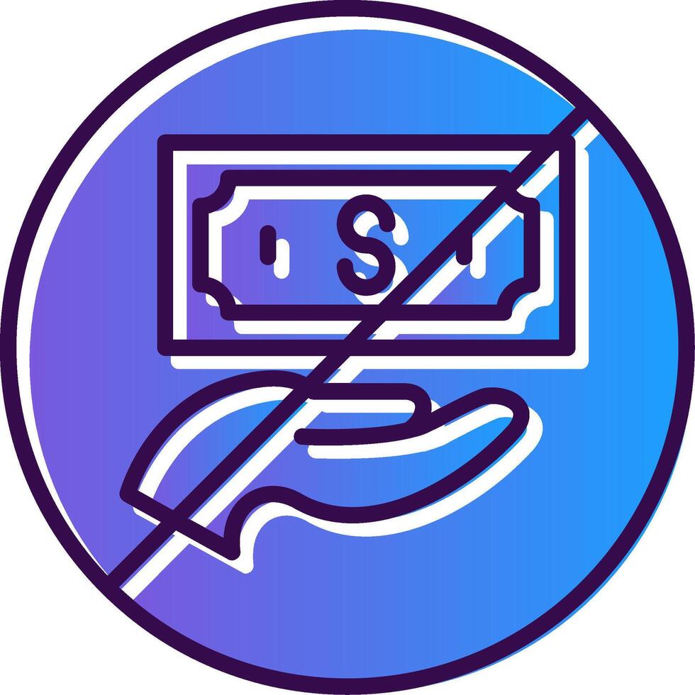 Stop Corruption Gradient Filled Icon vector