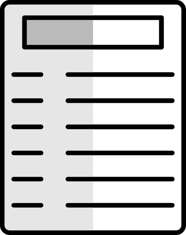 Parchment Filled Half Cut Icon vector