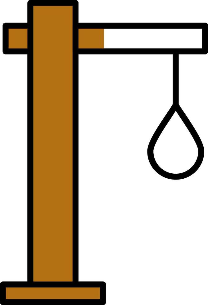 Gallows Filled Half Cut Icon vector