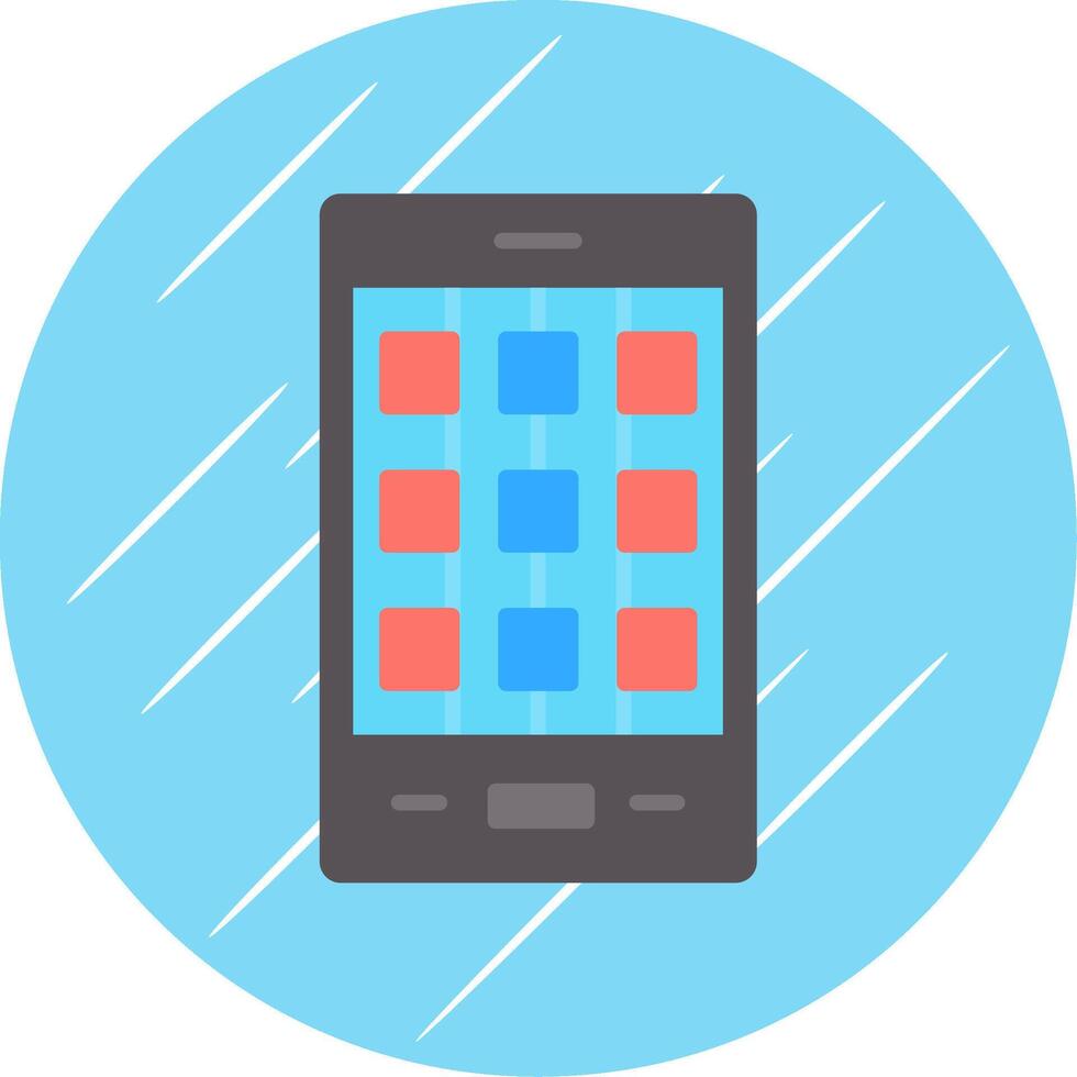 Mobile Phone Flat Blue Circle Icon vector