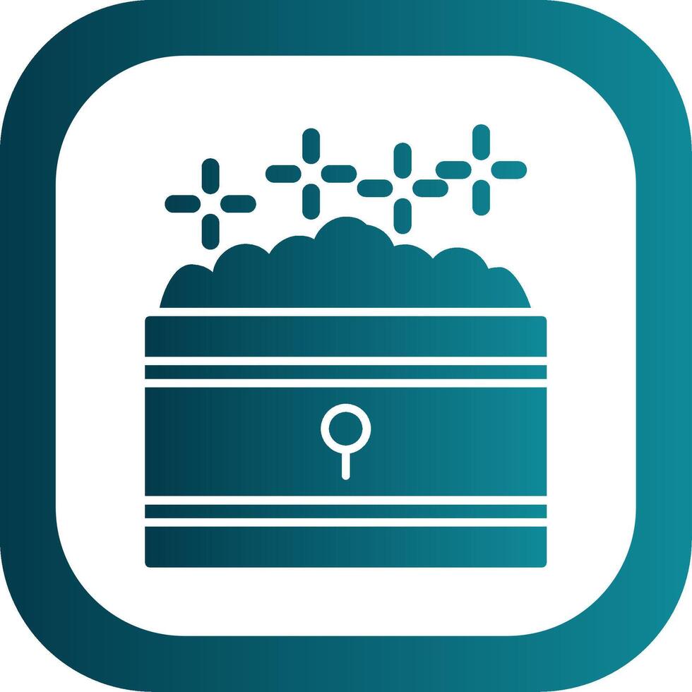Treasure Glyph Gradient Round Corner Icon vector