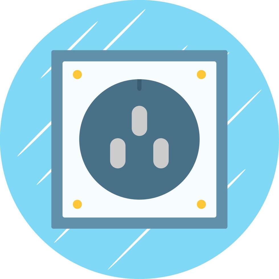 Socket Flat Blue Circle Icon vector