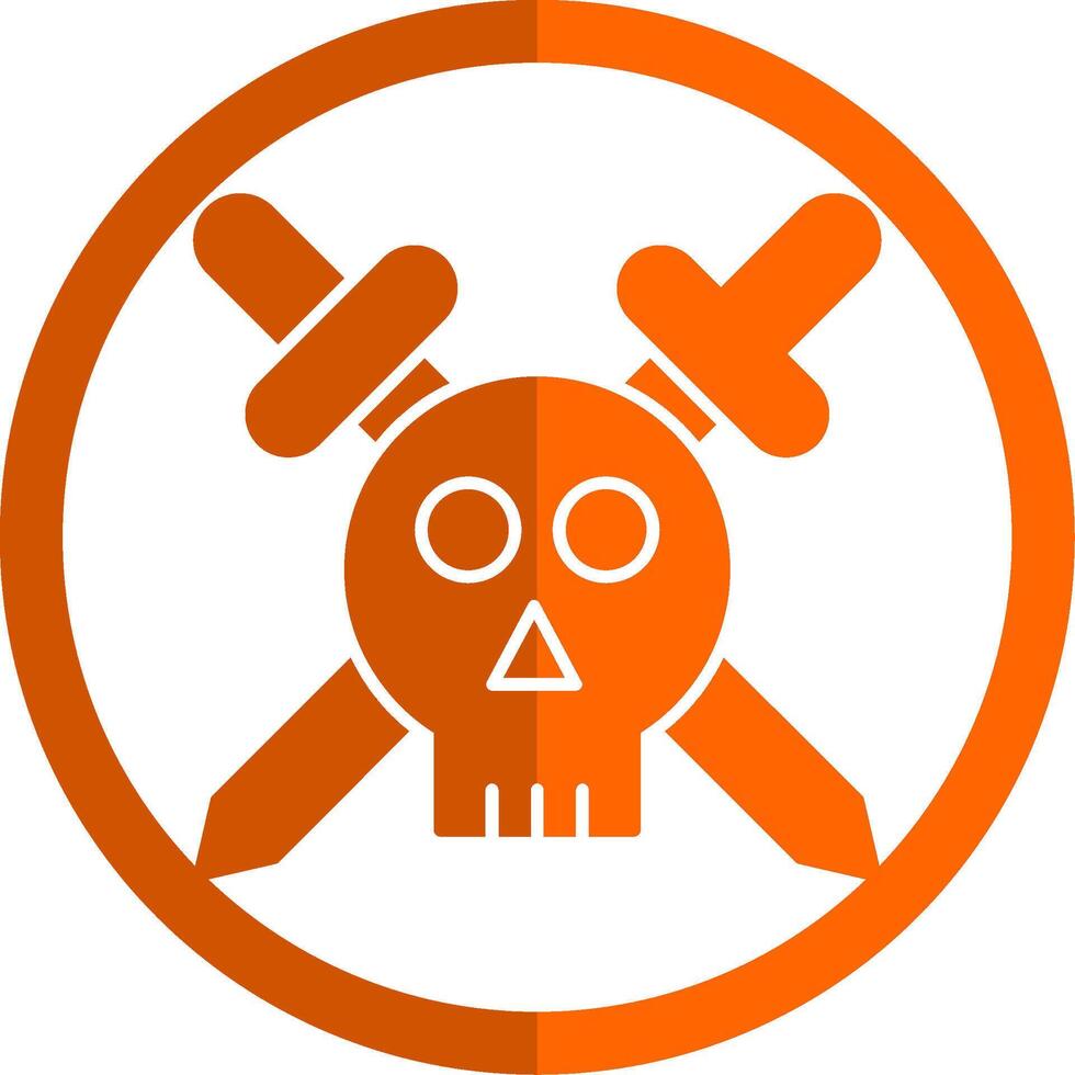 Buccaneer Glyph Orange Circle Icon vector