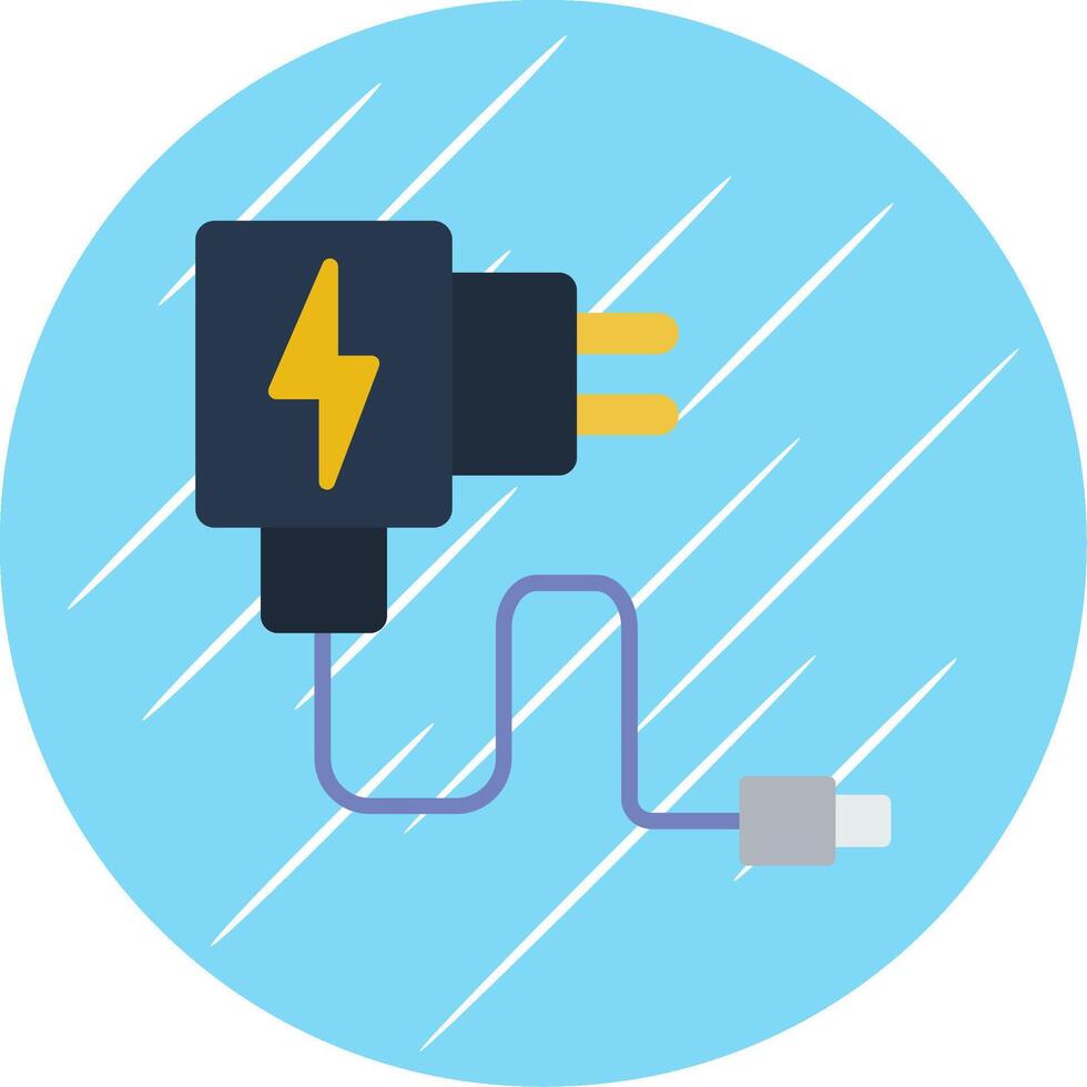 Charger Flat Blue Circle Icon vector
