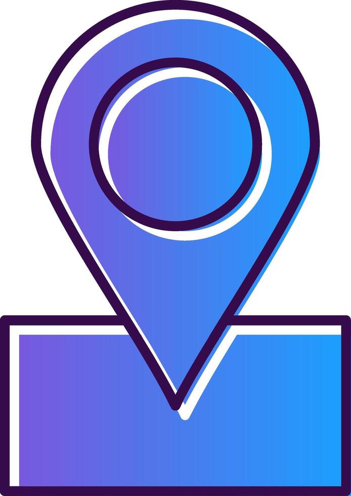 Map Gradient Filled Icon vector
