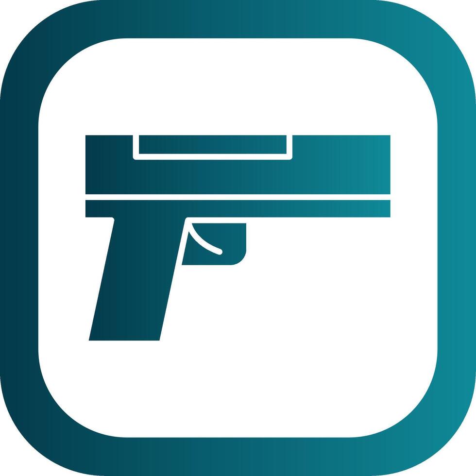 Gun Glyph Gradient Round Corner Icon vector