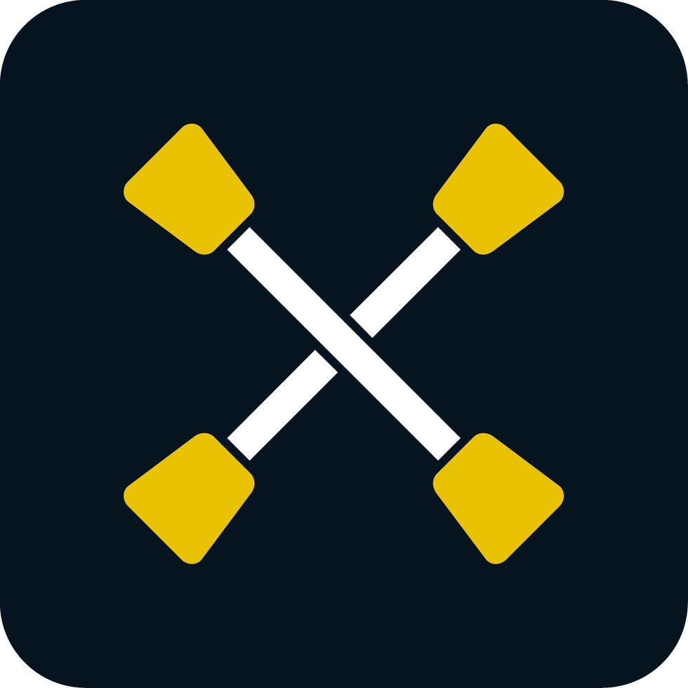 Paddles Glyph Two Color Icon vector