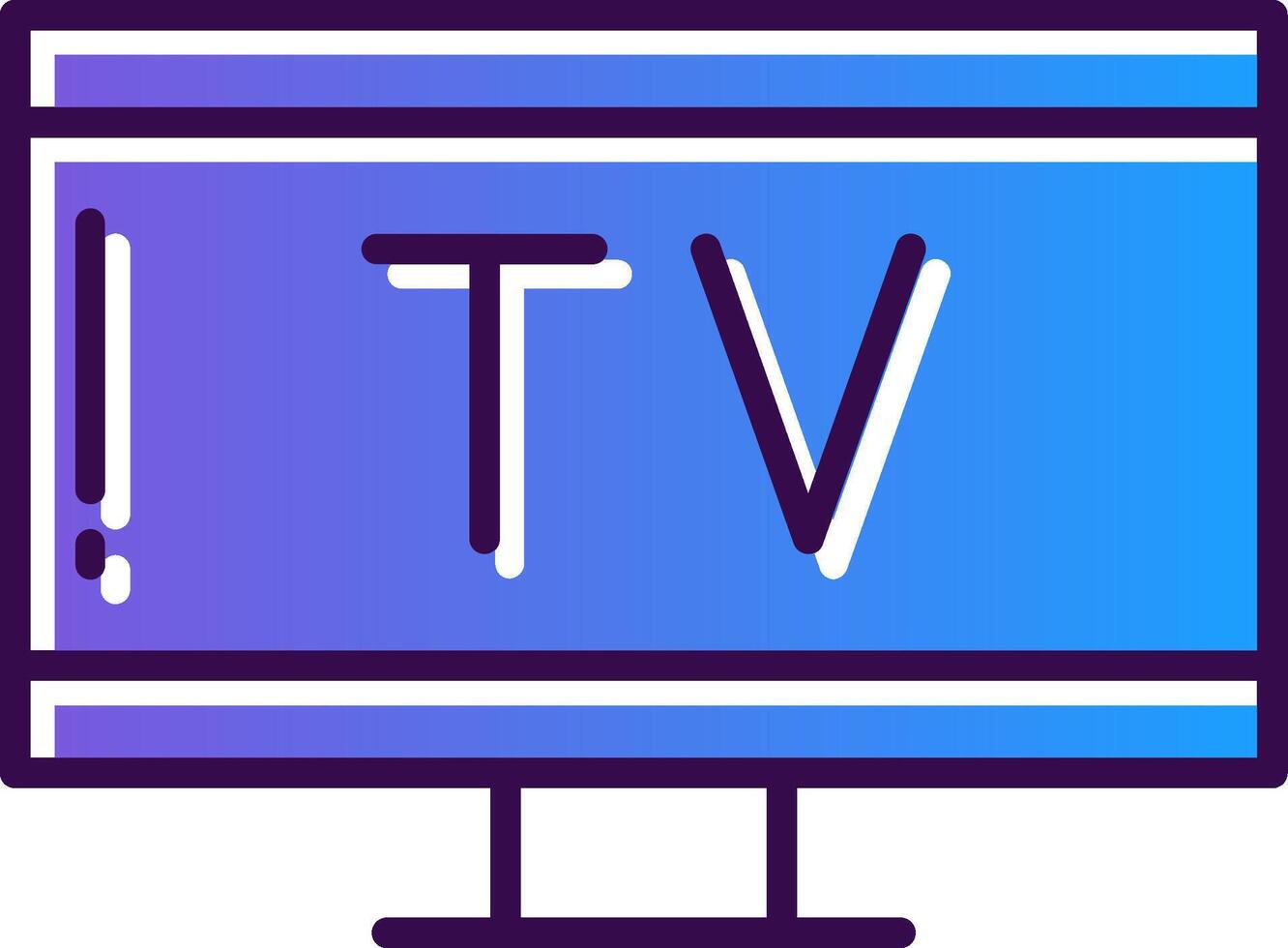 Tv Gradient Filled Icon vector