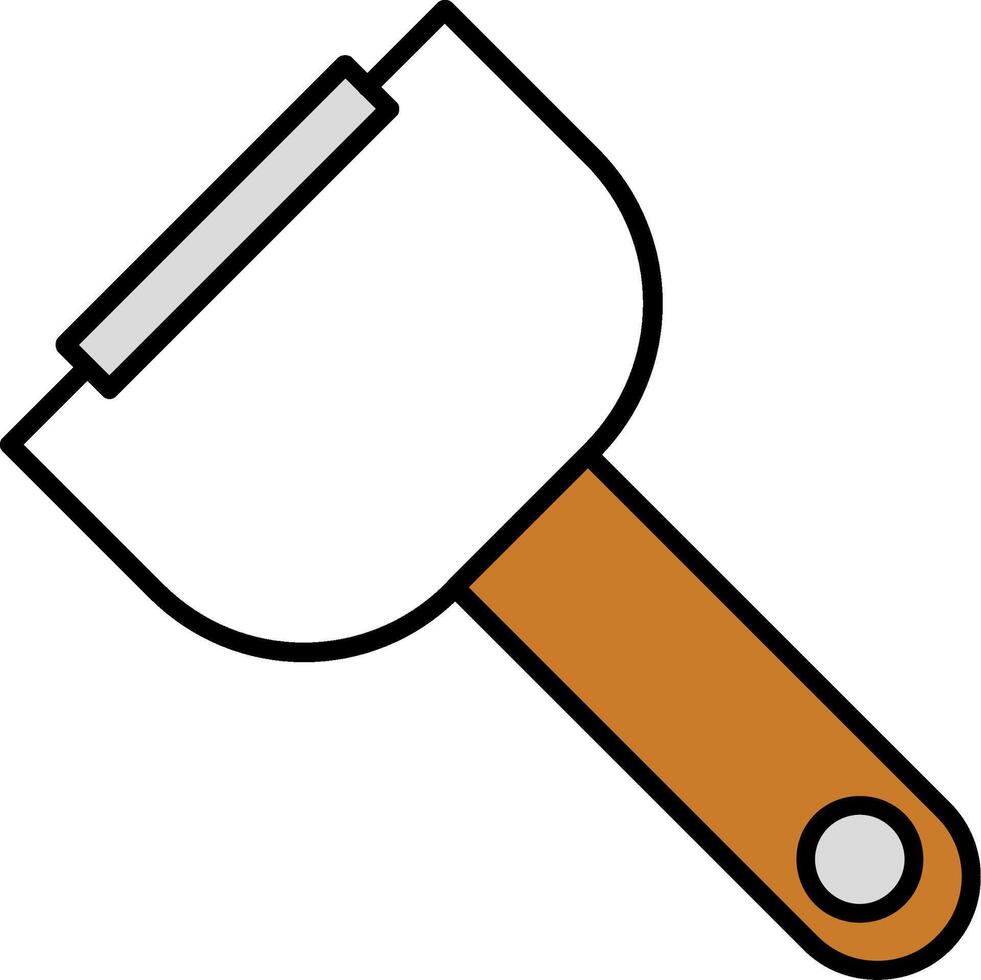 Peeler Line Filled White Shadow Icon vector