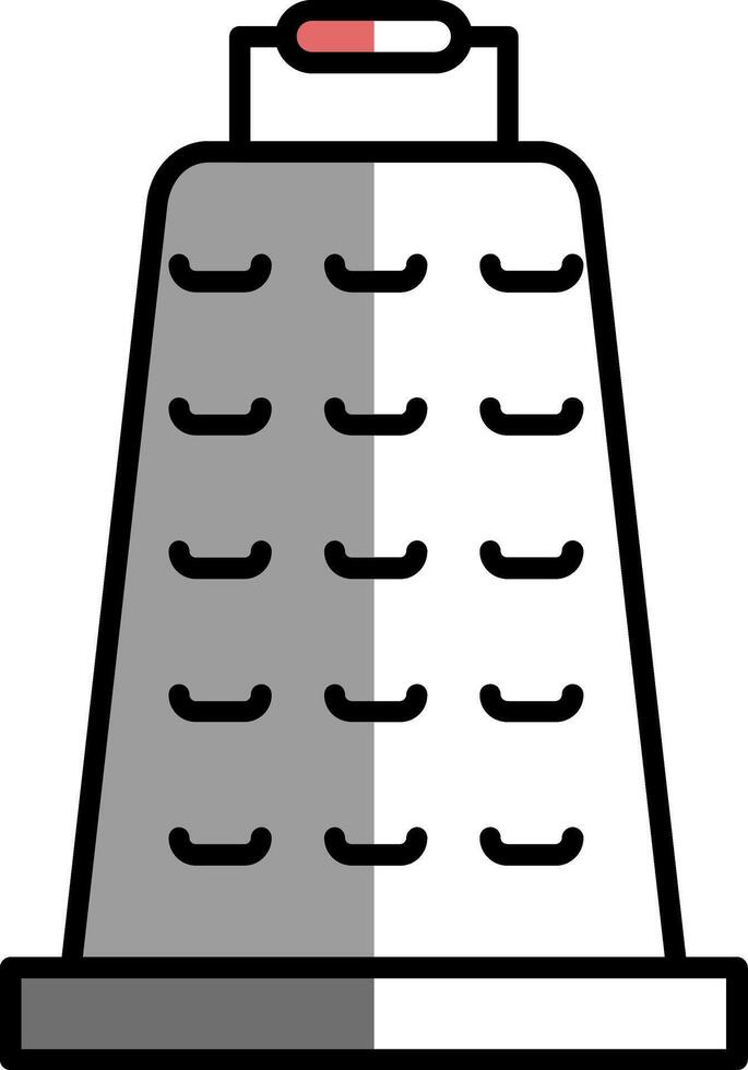 Grater Filled Half Cut Icon vector