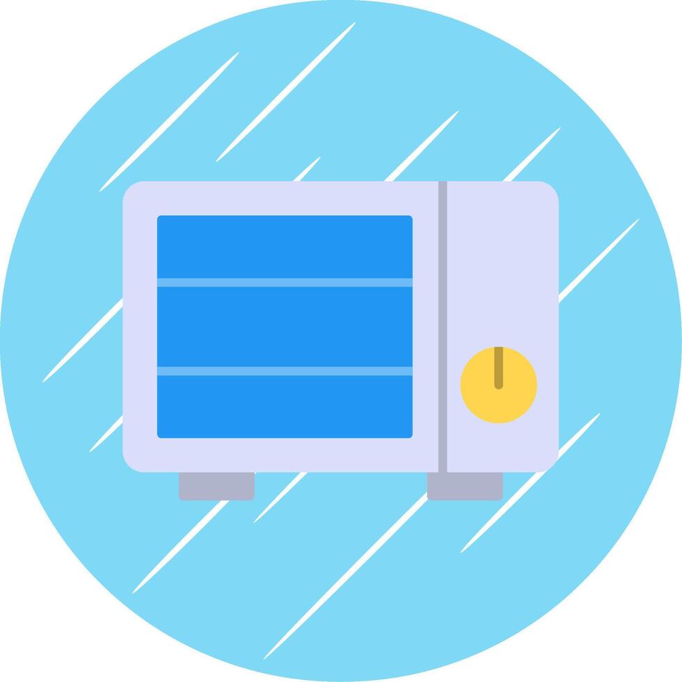 Oven Flat Blue Circle Icon vector