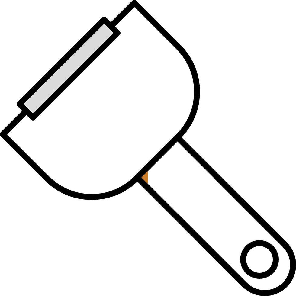 Peeler Filled Half Cut Icon vector