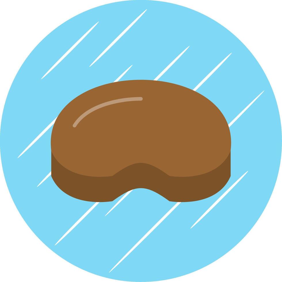 Steak Flat Blue Circle Icon vector