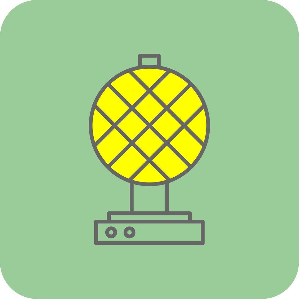 Waffle Iron Filled Yellow Icon vector