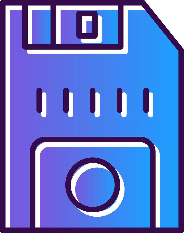 Floppy Disk Gradient Filled Icon vector