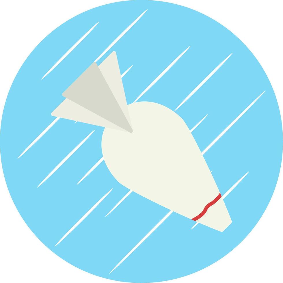 Pastry Bag Flat Blue Circle Icon vector