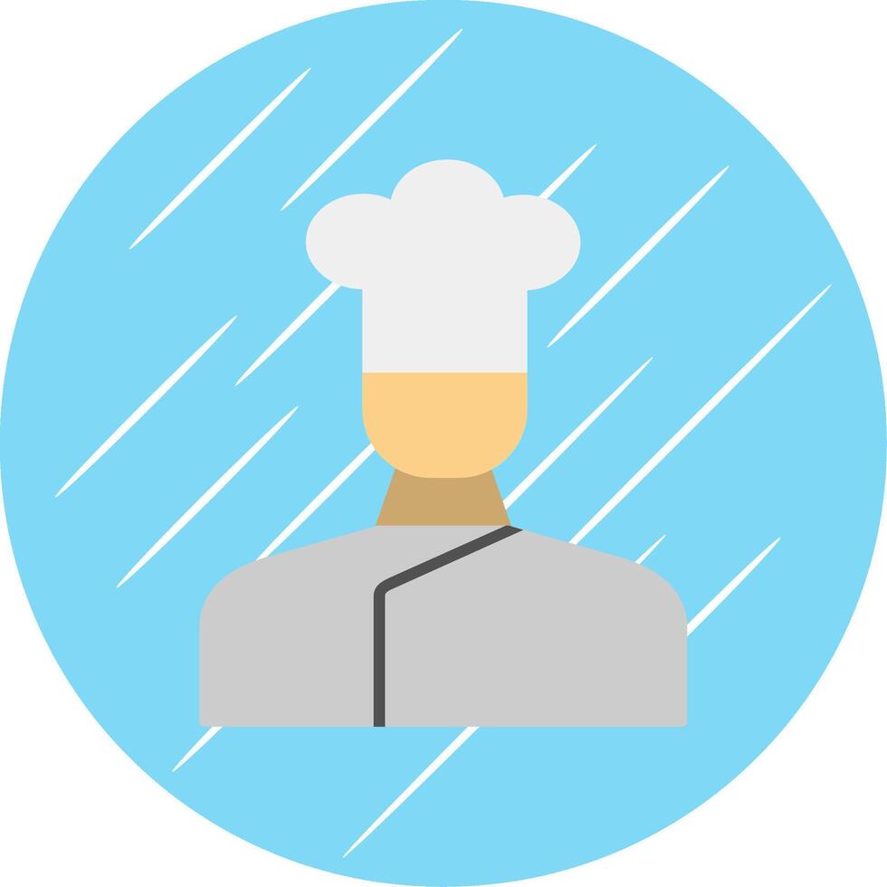 Chef Flat Blue Circle Icon vector