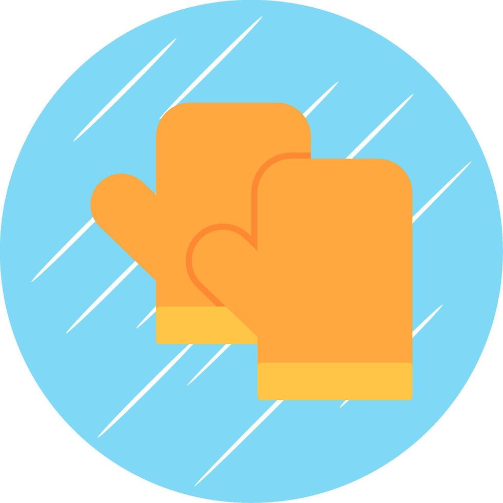 Kitchen Gloves Flat Blue Circle Icon vector