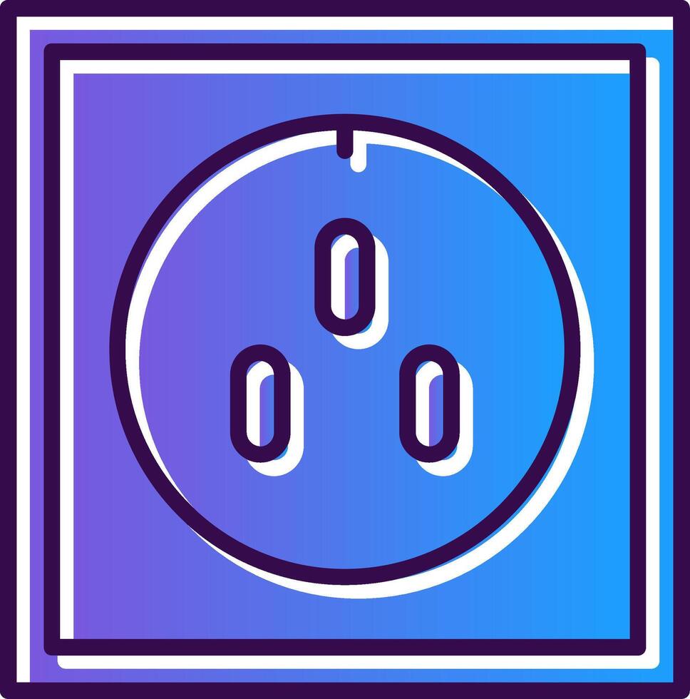 Socket Gradient Filled Icon vector