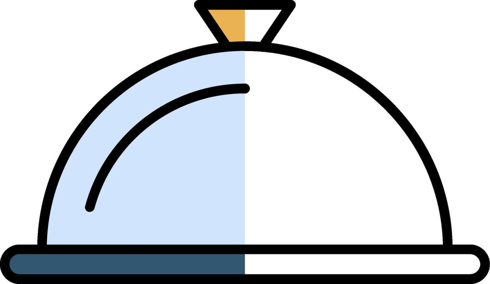Serving Dish Filled Half Cut Icon vector