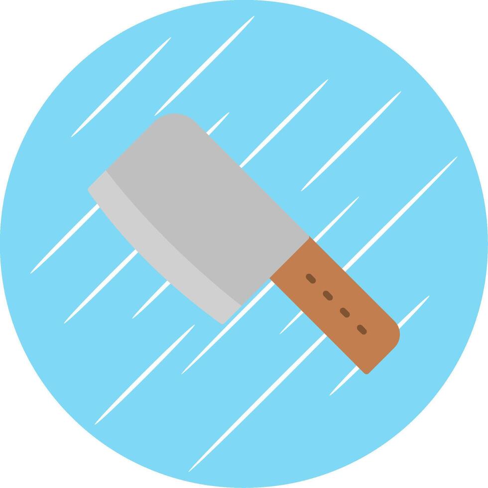 Cleaver Flat Blue Circle Icon vector