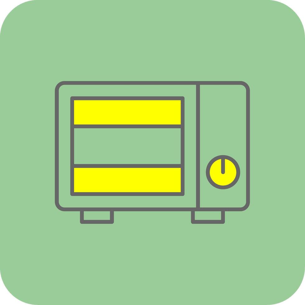 Oven Filled Yellow Icon vector