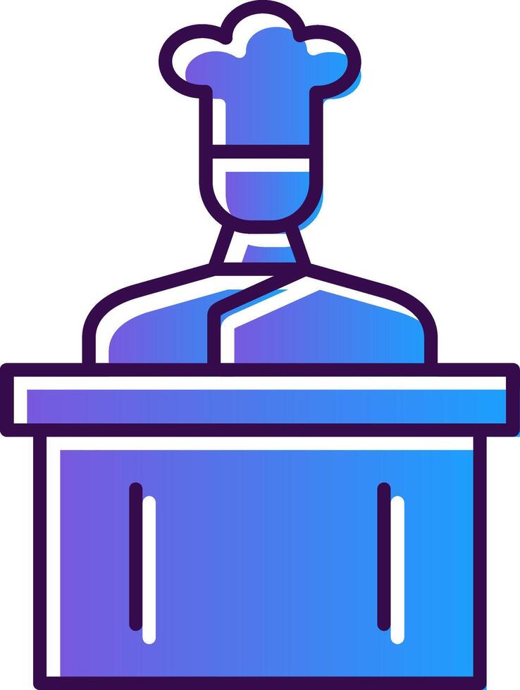 Cooking Show Gradient Filled Icon vector