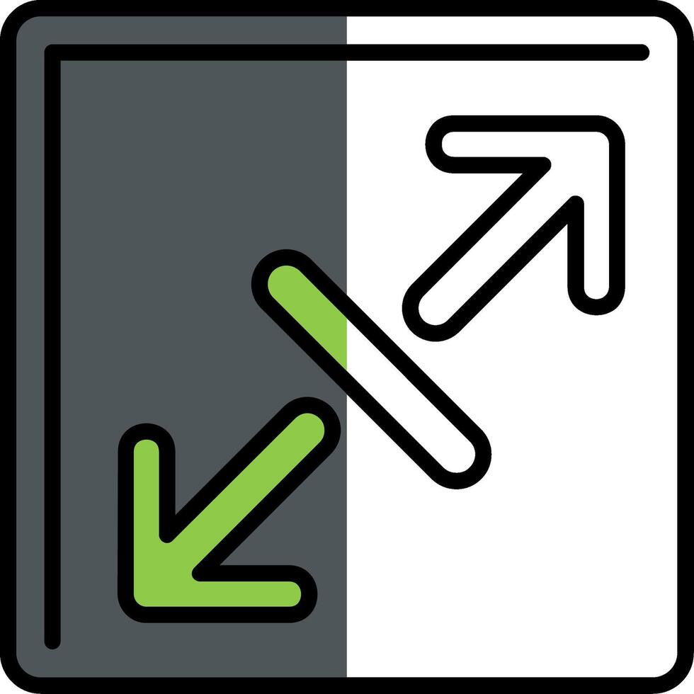Expand Filled Half Cut Icon vector
