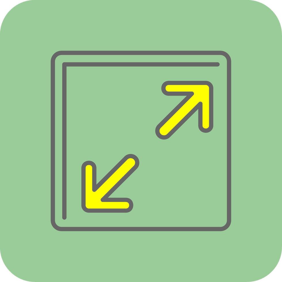 Resize Filled Yellow Icon vector