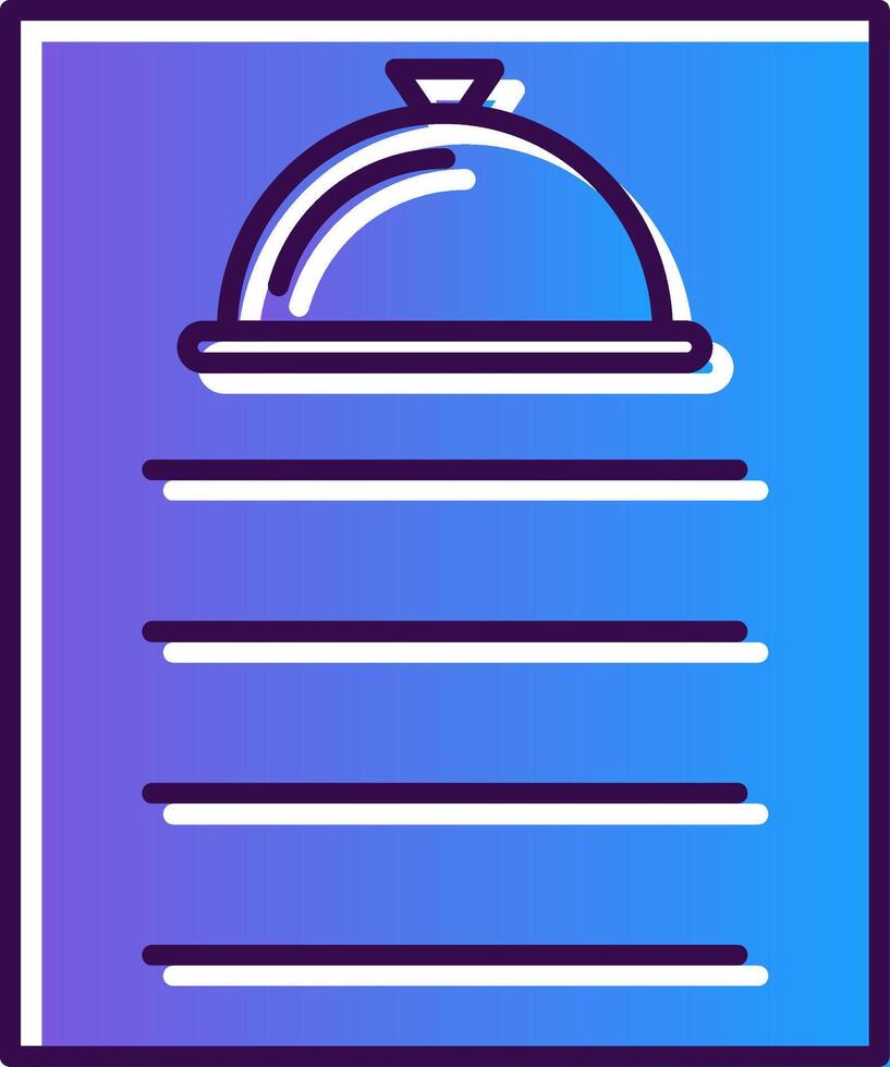 Recipe Gradient Filled Icon vector