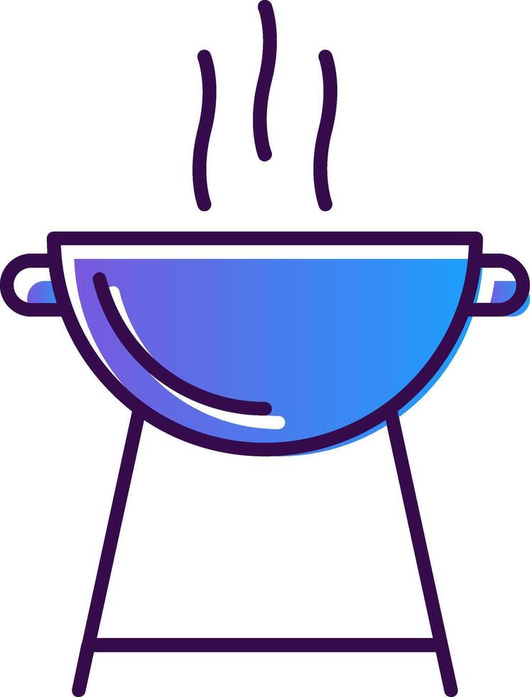 Grill Gradient Filled Icon vector