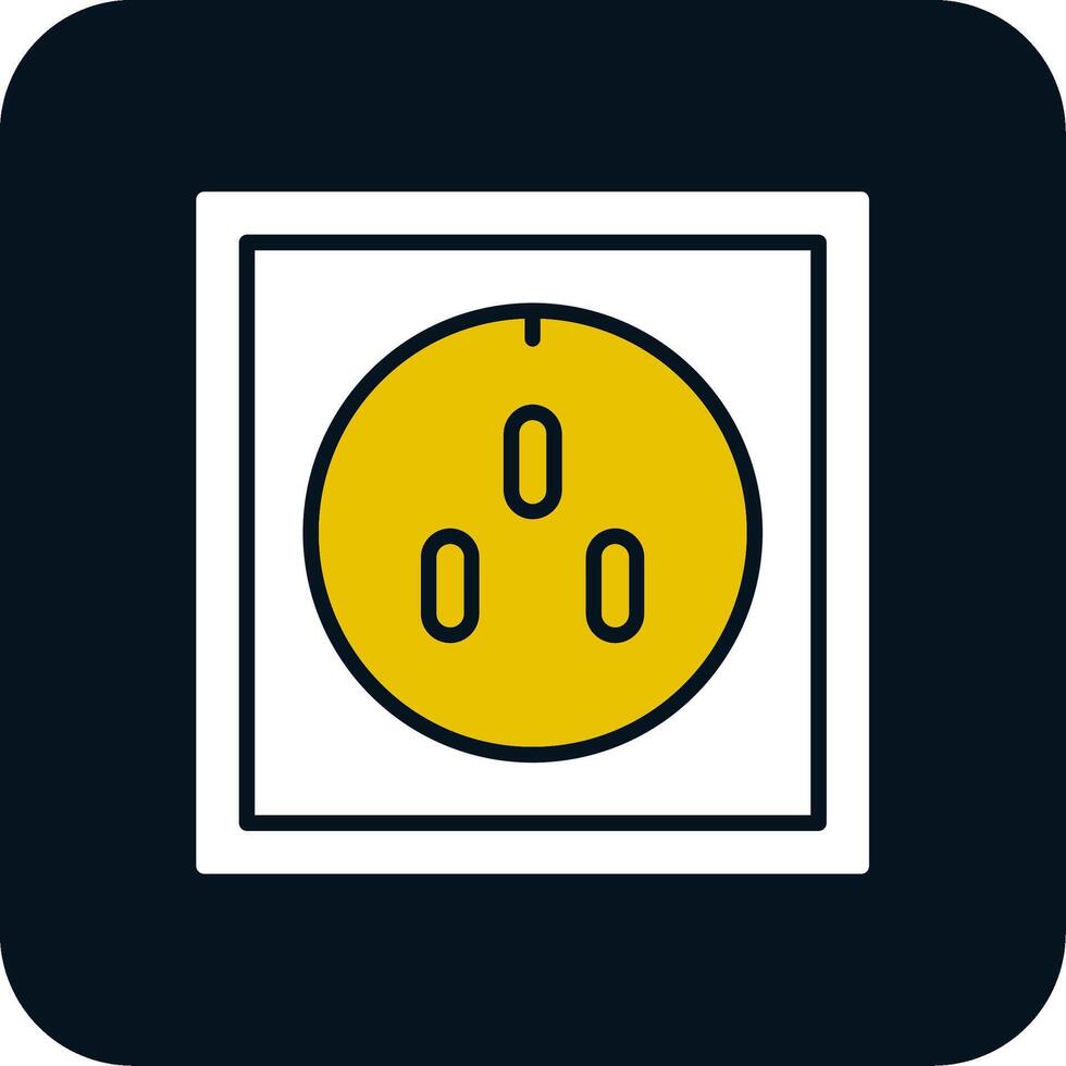 Socket Glyph Two Color Icon vector