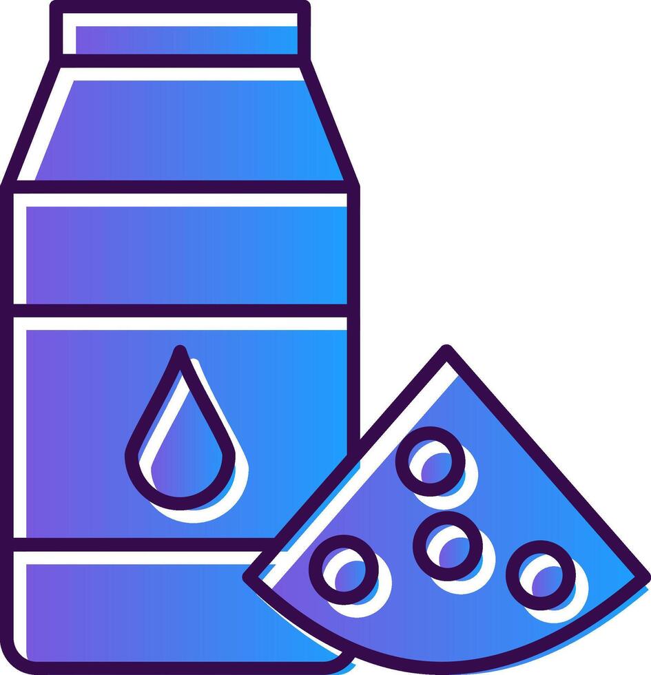 Dairy Products Gradient Filled Icon vector