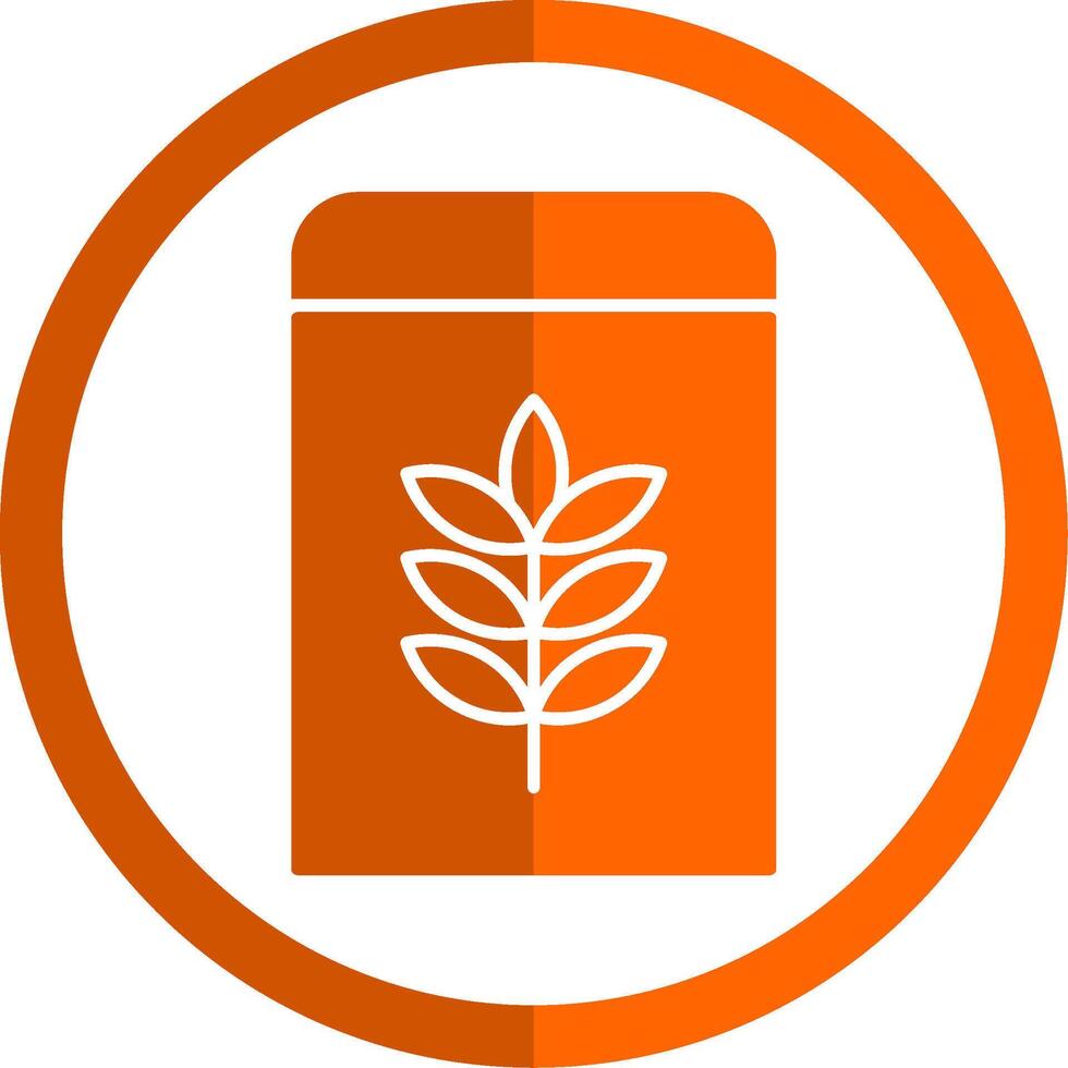 Flour Glyph Orange Circle Icon vector