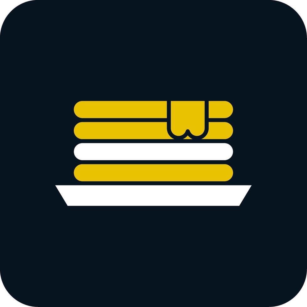 Pancake Glyph Two Color Icon vector