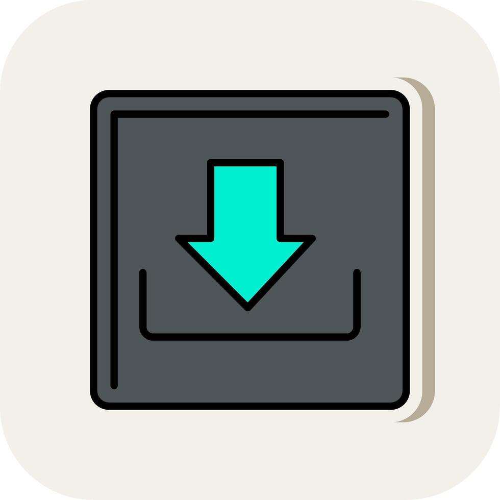 Download Line Filled White Shadow Icon vector