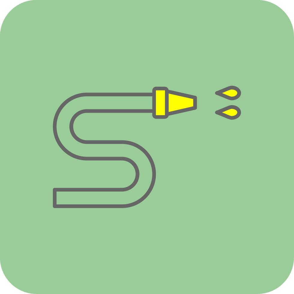 Water Hose Filled Yellow Icon vector