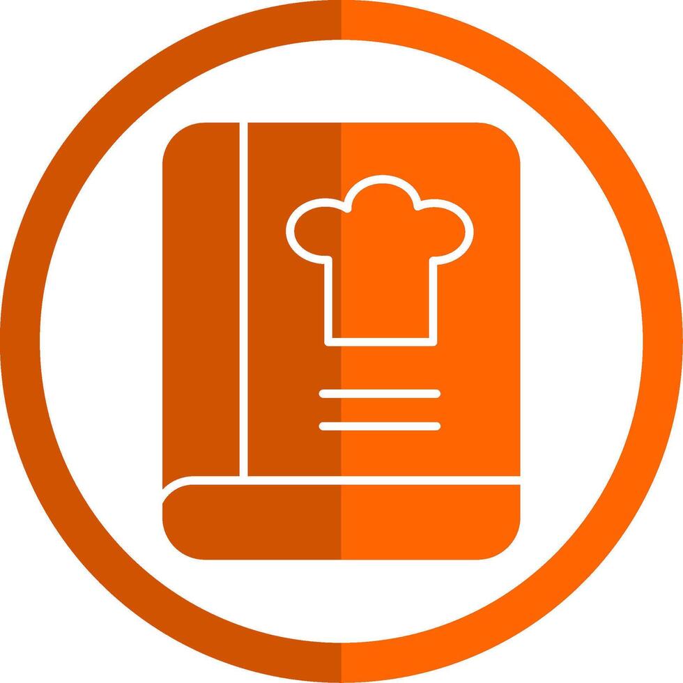 Cook Book Glyph Orange Circle Icon vector