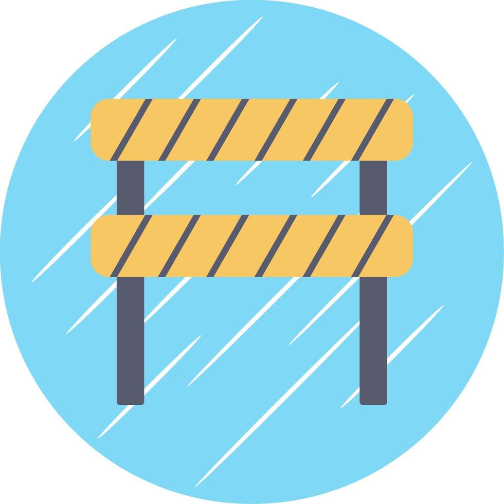 Road Block Flat Blue Circle Icon vector