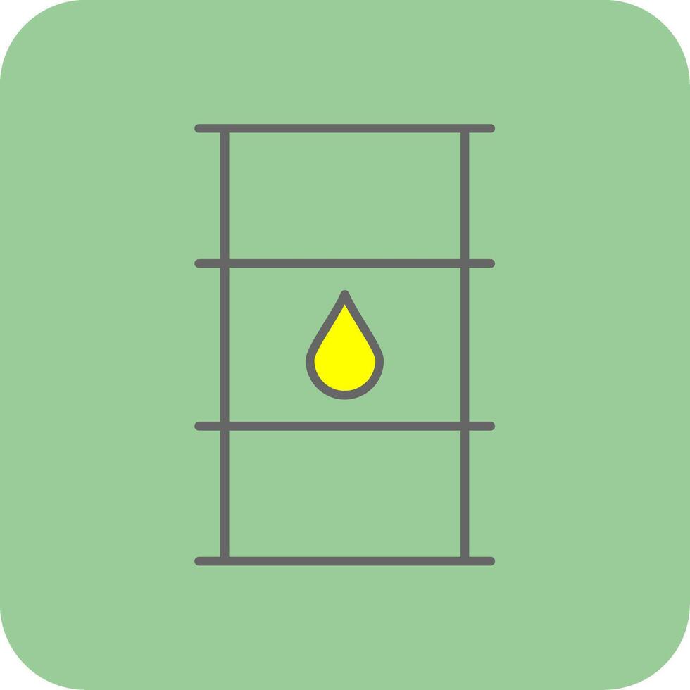 petróleo barril lleno amarillo icono vector
