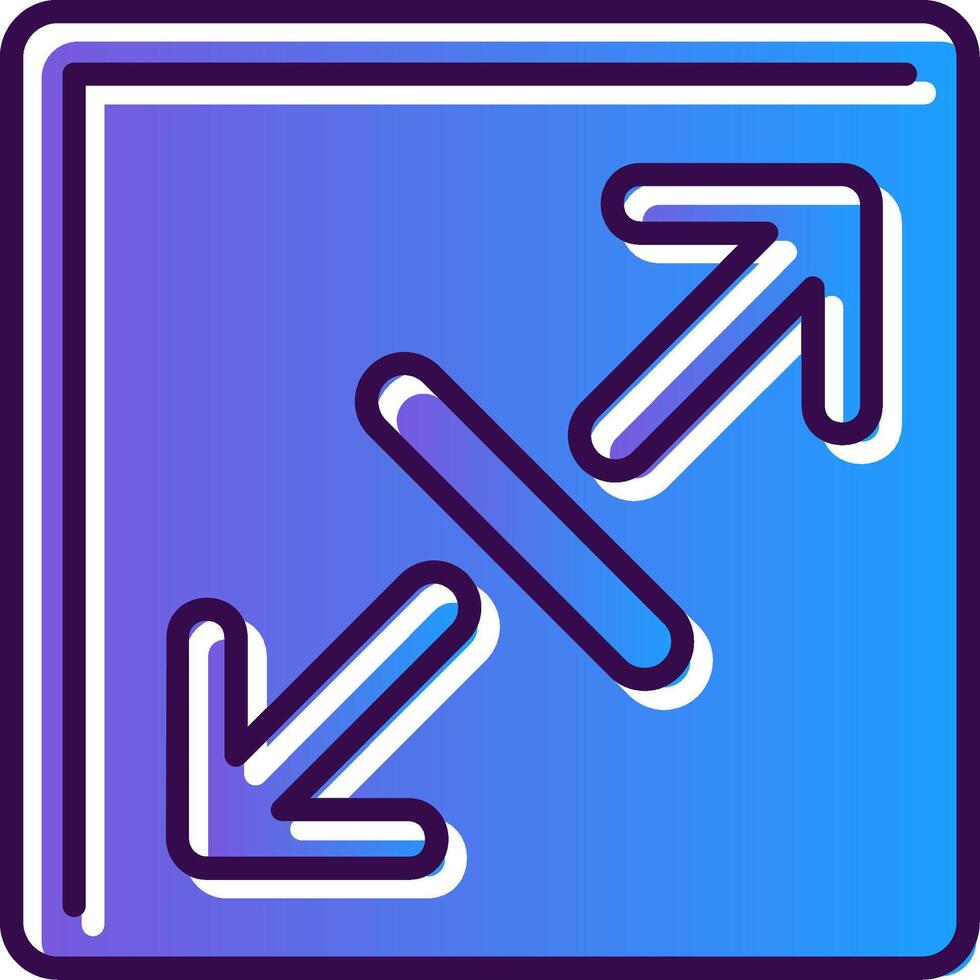 Expand Gradient Filled Icon vector