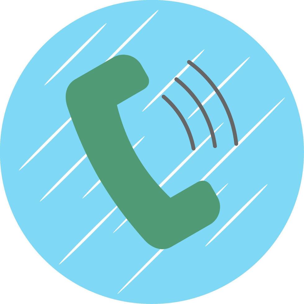 Phone Call Flat Blue Circle Icon vector