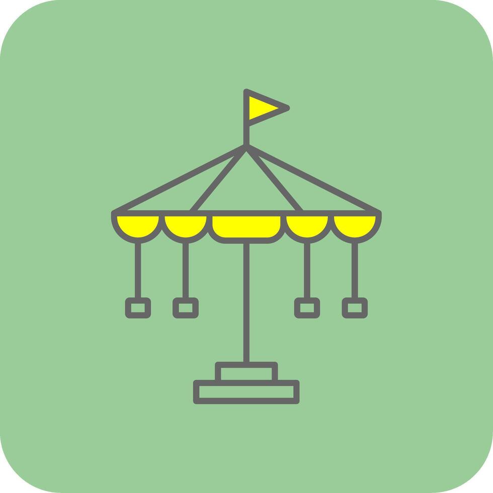 Carousel Filled Yellow Icon vector