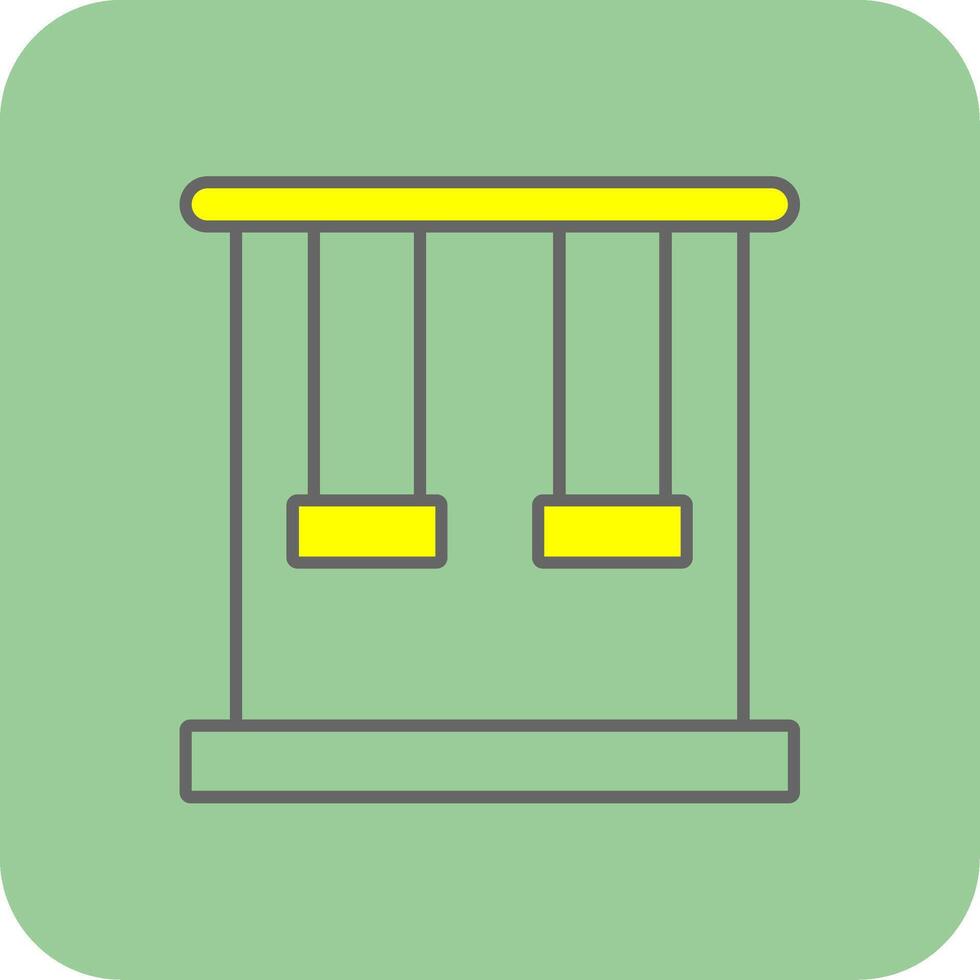 Trapeze Filled Yellow Icon vector