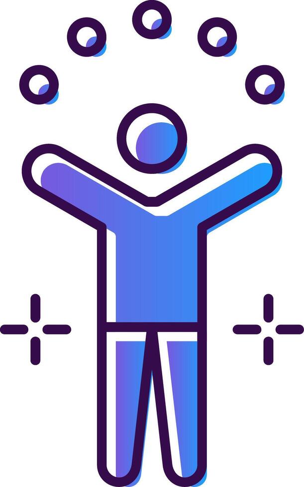 Juggling Ball Gradient Filled Icon vector